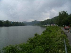 Monongahela River at Rivesville, West Virginia, Marion County, Monongahela Valley Region
