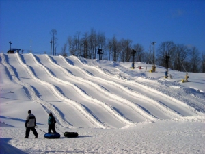 Snow tubing park at Winterplace Ski Resort, Ghent, WV, Raleigh County, New River Gorge Region