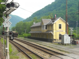 Restored train station at Thurmond, West Virginia, Fayette County, New River Gorge Region