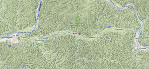 Google map showing Teays Valley, Metro Valley Region, West Virginia