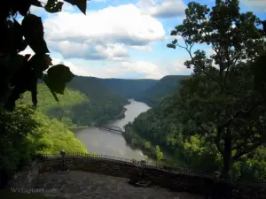 Overlook of New River at Hawks Nest State Park, Ansted, WV, Fayette County, New River Gorge Region