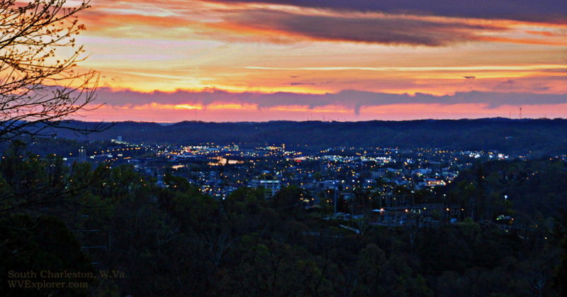 View west from Capitol Hill, Charleston, West Virginia (WV)