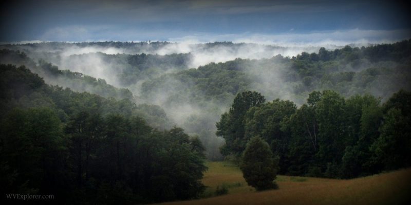 Fog near Staats Mills, WV, Jackson County, Heartland Region