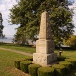 Cornstalk monument at Tu-Endie-Wei, Point Pleasant Battleground Mid-Ohio Valley Region