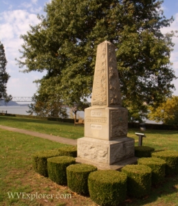 Cornstalk monument at Tu-Endie-Wei, Point Pleasant Battleground Mid-Ohio Valley Region