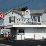 Vintage Dairy Queen sign at Grafton, WV, Taylor County, Monongahela Valley Region
