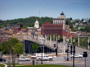 Jefferson Bridge into Fairmont, WV, Marion County, Monongahela Valley Region