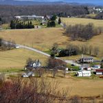 Spring comes to village of Flat Top, WV, Mercer County, Bluestone Ridge