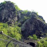 Climbers above Harpers Ferry Tunnel at Maryland Heights, Harpers Ferry, WV, Eastern Panhandle Region
