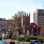 Downtown skyline in Huntington