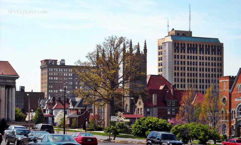 Downtown skyline in Huntington
