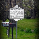 "Indirect Firing" marker at Fayetteville