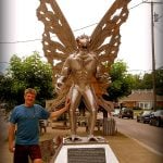 Mothman statue at Point Pleasant, WV, Mason County, Mid-Ohio Valley Region