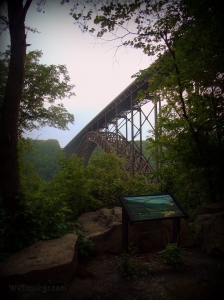 New River Gorge Bridge from Lansing, WV, Fayette County, New River Gorge Region