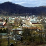 Ohio Valley from hill at Paden City
