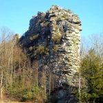Rock at Pinnacle Rock State Park, Bramwell, WV, Mercer County, Bluestone Region