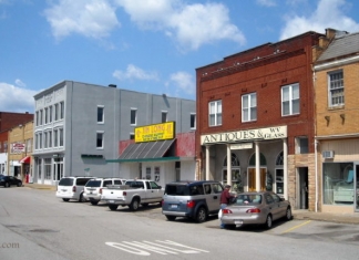 Main Street in Milton, WV, Cabell County, Metro Valley Region