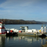Ferry on the Ohio River at Sistersville, WV, Tyler County, Mid-Ohio Valley Region