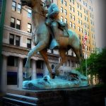 Stonewall Jackson statue at Clarksburg, WV, Harrison County, Monongahela Valley Region