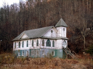 Old church at Tams, WV, Raleigh County, Hatfield & McCoy Region
