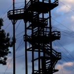 Zip-line tower at Grand Vue Park