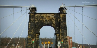 Wheeling Suspension Bridge, Wheeling, WV, Ohio County, Mid-Ohio Valley Region