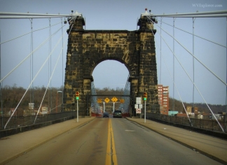 Wheeling Suspension Bridge, Wheeling, WV, Ohio County, Mid-Ohio Valley Region