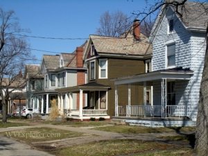 Residential street in Williamstown, West Virginia, Wood County, Mid-Ohio Valley Region