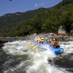 Rafters in lower New River Gorge