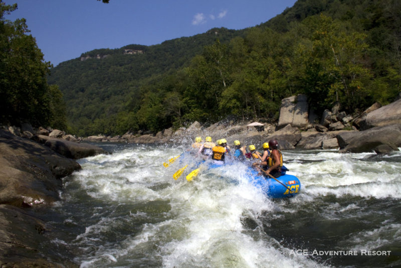 Rafters in lower New River Gorge