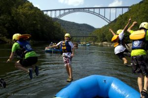Rafters leap into New River, ACE Adventure Resort