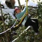 Winter zip-lining at ACE Adventure Resort