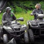 ATV riders near Oceana, WV, Wyoming County, Hatfield & McCoy Region.