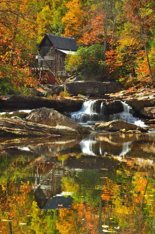 Mill at Babcock State Park, Fayette County, New River Gorge Region, Ed Rehebein