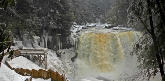 Ice at Blackwater Falls, Blackwater Falls State Park, Davis, WV, Allegheny Highlands Region