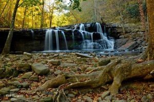 Autumn at Brush Creek Falls in Mercer County near the Bluestone National Scenic River.