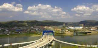 I-64 Bridge at Charleston, WV, Kanawha County, Metro Valley Region