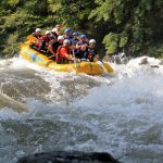 Paddling into a Gauley River rapid, Adventures on the Gorge