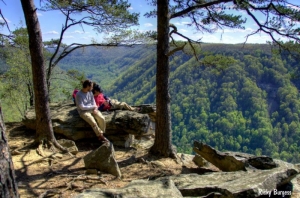 Hikers at Beauty Mountain, New River Gorge National Park and Preserve, New River Gorge Region