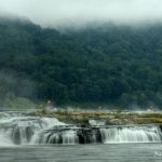 Fog at Kanawha Falls near Gauley Bridge, WV, Fayette County, New River Gorge Region