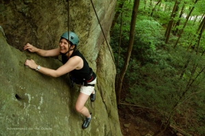 Rock climbing near New River Gorge Bridge