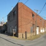 Bike trail skirts warehouse, Beckley, WV, Raleigh County, New River Gorge Region