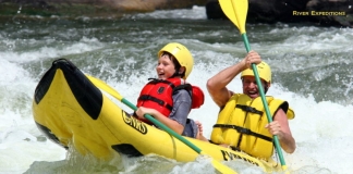Duo paddling the New River, River Expeditions
