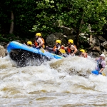 Team of rafters rides wave on Gauley