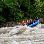 Rafters mount a wave on Gauley River