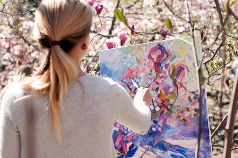 Artist Painting In West Virginia