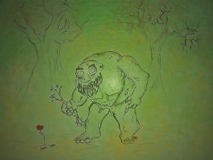 Among quintessential mountain monsters, the Grafton Monster may still wander lonely through the hills around Grafton, West Virginia. (Illustration by Ted Fauster)<em>Read Also: <a href="/2014/04/03/five-west-virginia-monsters-0005/" title="The top five monsters from the West Virginia hills">The top five monsters from the West Virginia Hills</a></em>