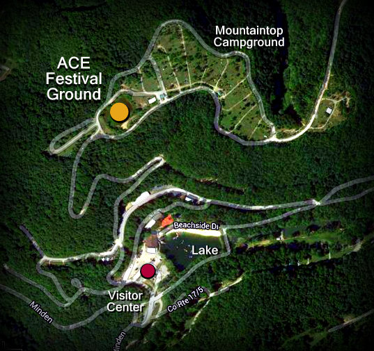 Map showing new ACE Festival Ground