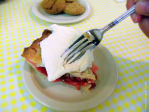 Dining in West Virginia: Rhubarb pie served at Capon Springs.