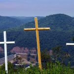 Mount Zion Crosses above New River at Bellepoint, West Virginia